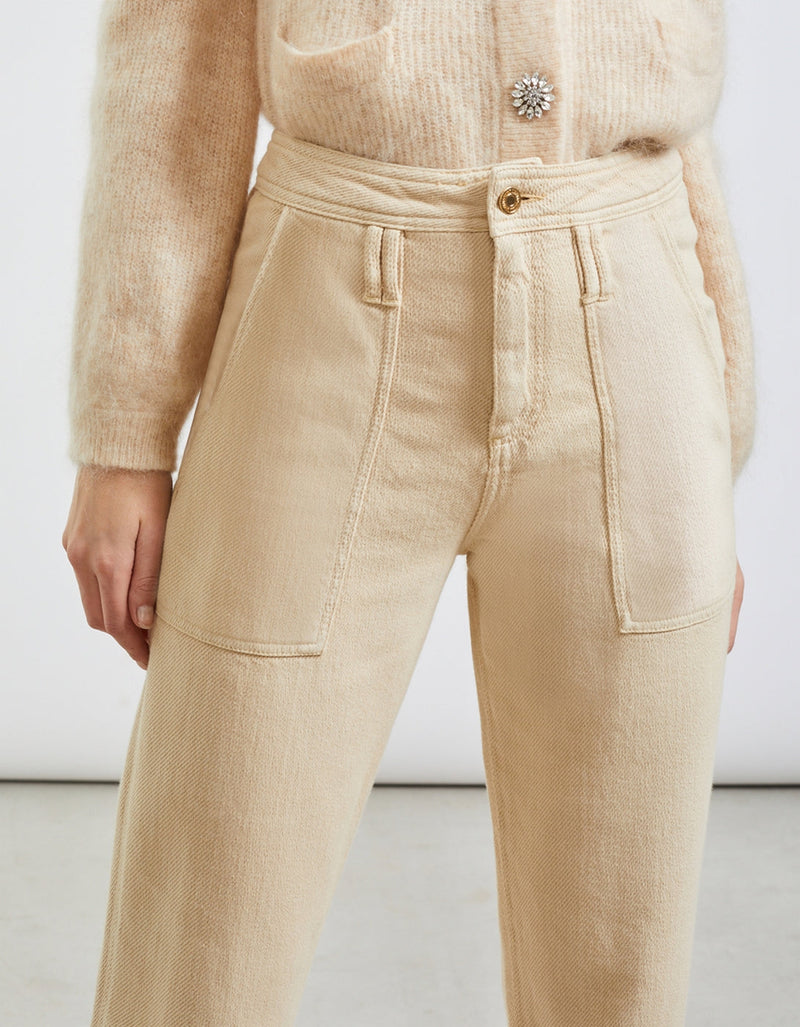 Pantalones cargo Pauline Color - Arena claro - Mujer