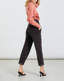 Pantalon Cargo Pauline Velvet - Carbone - Femme