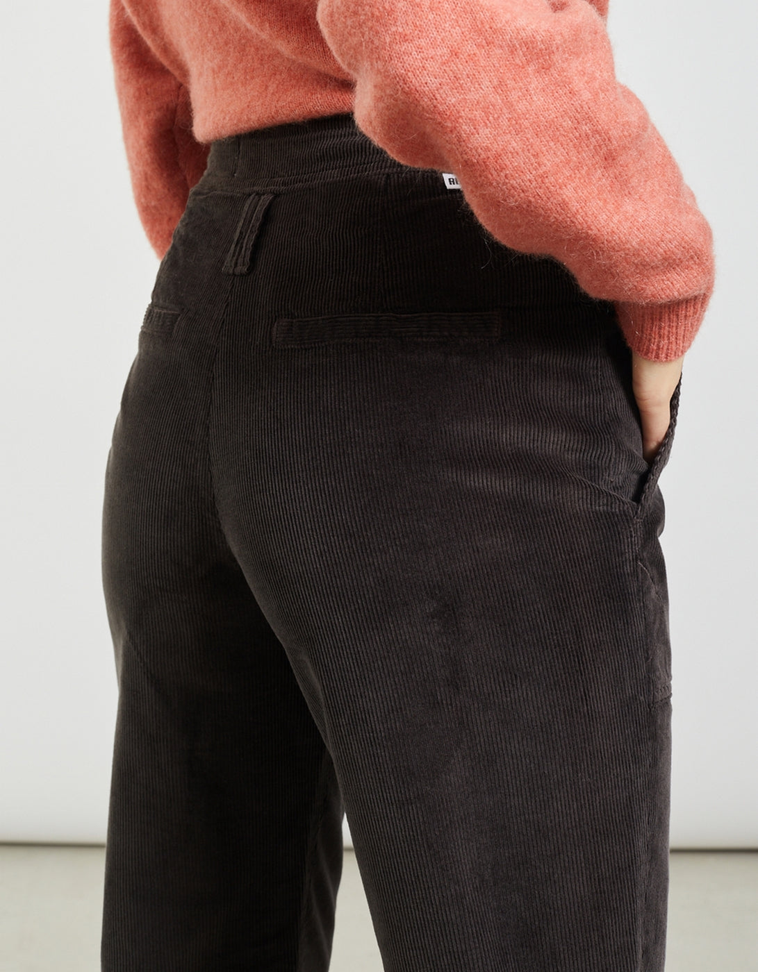Pantalones cargo Pauline Velvet - Carbono - Mujer