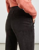 Pantalon Cargo Pauline Velvet - Carbone - Femme