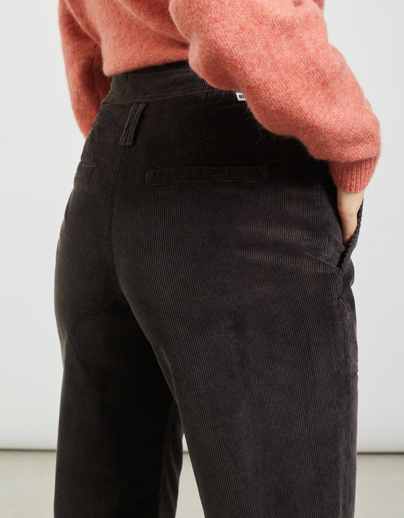Pantalon Cargo Pauline Velvet - Carbone - Femme