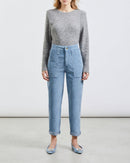 Pantalones cargo Pauline Velvet - Azul tormenta - Mujer