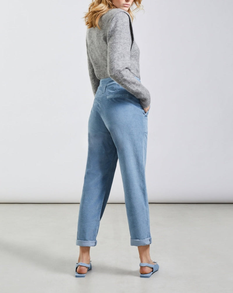 Pantalones cargo Pauline Velvet - Azul tormenta - Mujer