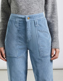 Pantalones cargo Pauline Velvet - Azul tormenta - Mujer