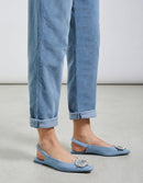 Pantalones cargo Pauline Velvet - Azul tormenta - Mujer