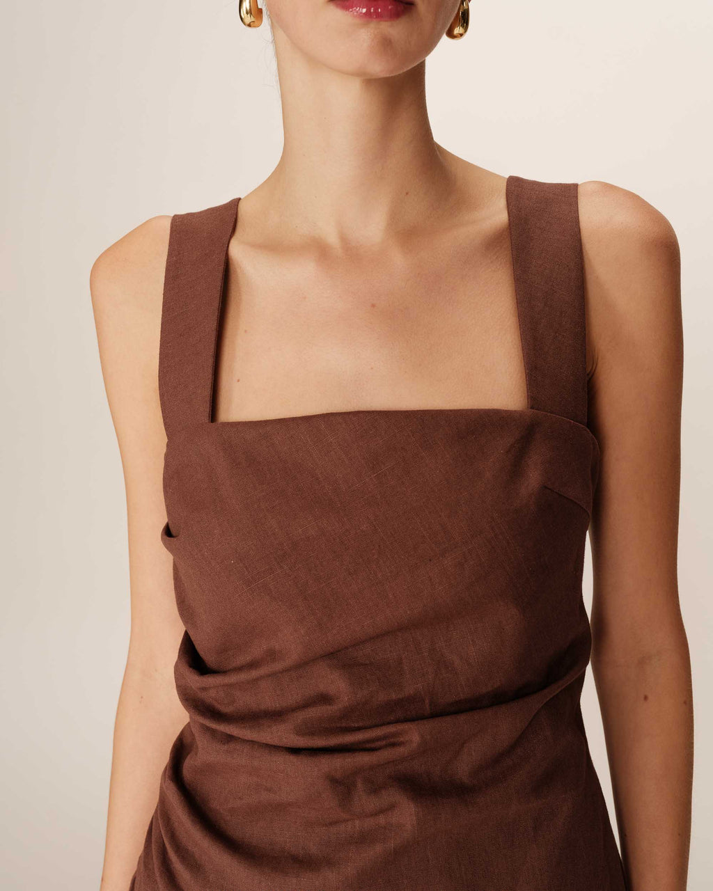 Pauline Short Dress - Chocolate