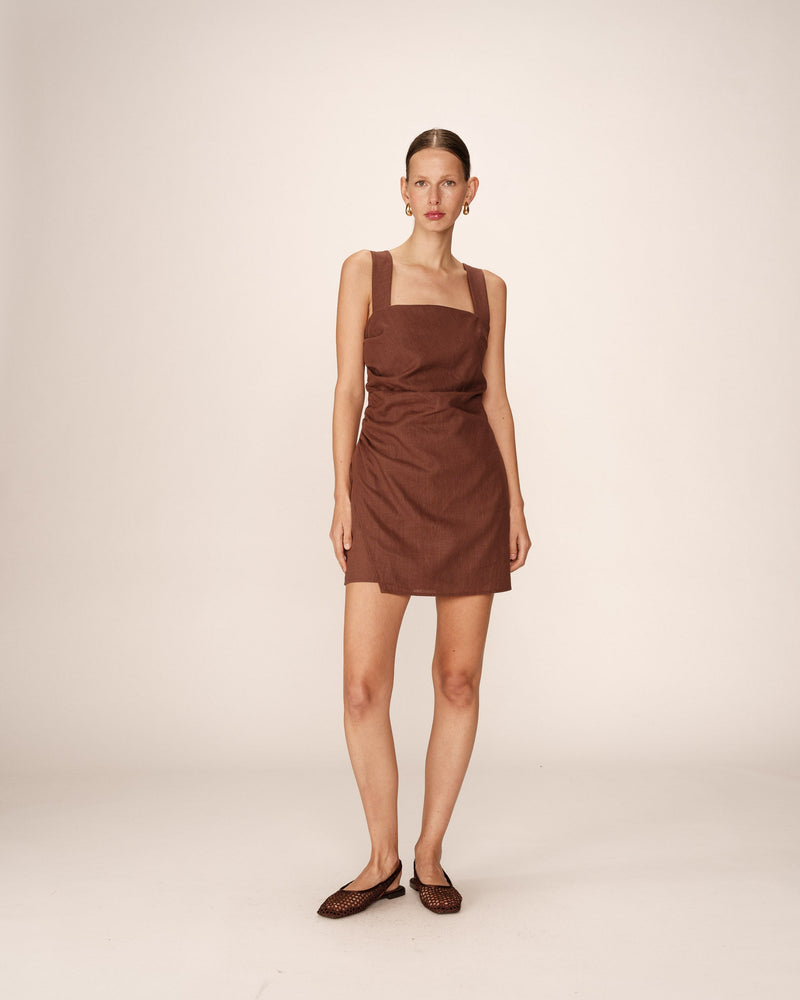 Pauline Chocolate Short Dress