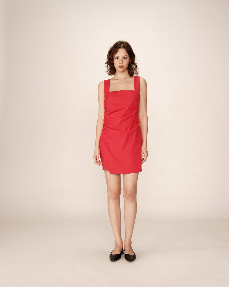 Vestido corto rojo Pauline