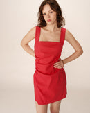 Vestido corto rojo Pauline