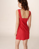 Vestido corto rojo Pauline