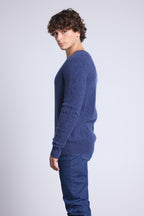 Pull Torsade Col Rond Paul - Bleu Indigo - Homme