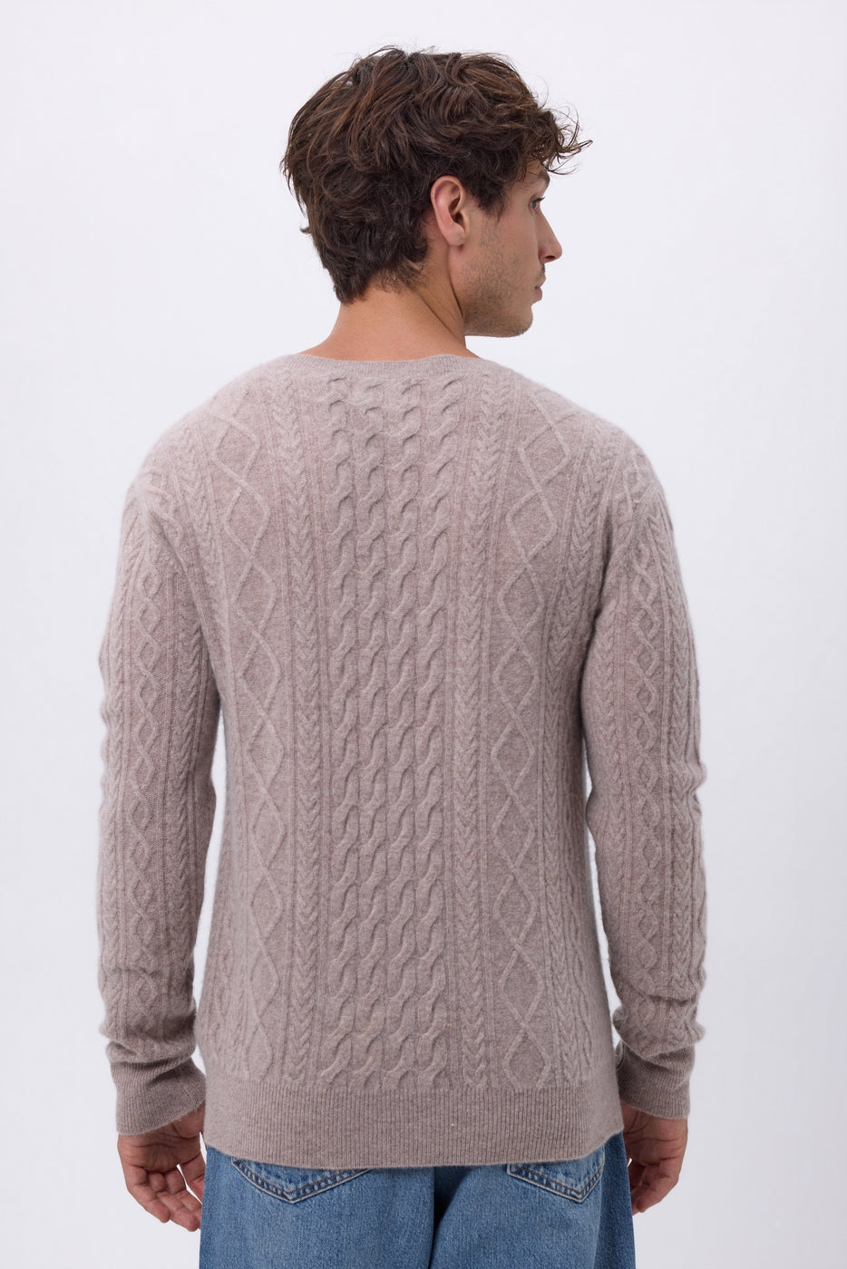 Pull Torsade Col Rond Paul - Noisette - Homme