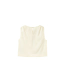 Top Corto Con Fruncido Crudo Palma