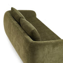 Sofá Recto - Paz - Déplimousse 2 Plazas - Tela Chenilla - Verde