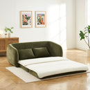 Sofá Recto - Paz - Déplimousse 2 Plazas - Tela Chenilla - Verde