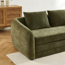 Sofá Recto - Paz - Déplimousse 2 Plazas - Tela Chenilla - Verde