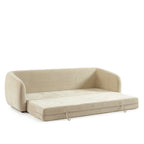 Paz - Sofá recto de 3 plazas - Tejido chenilla beige