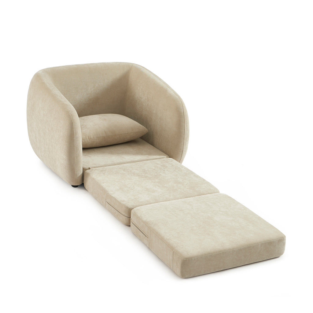 Paz - Sillón - Tela de chenilla beige