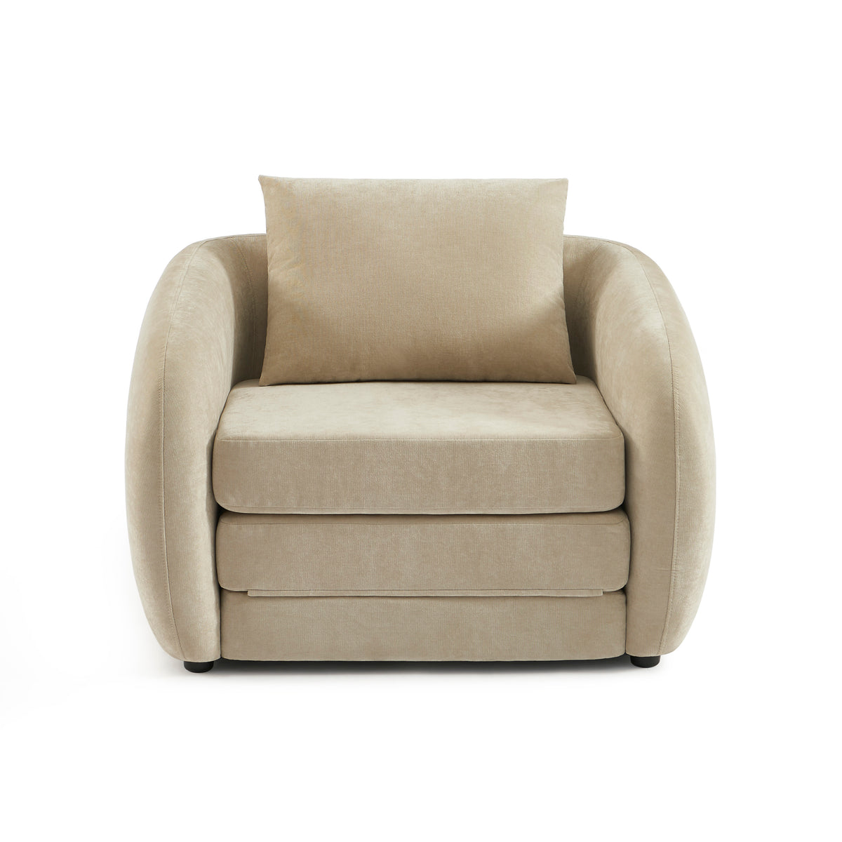 Paz - Sillón - Tela de chenilla beige