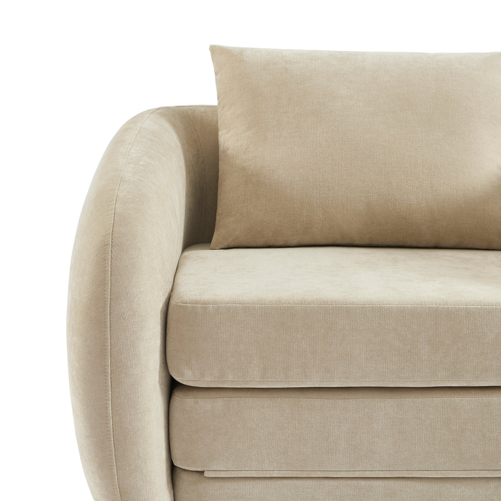 Paz - Sillón - Tela de chenilla beige