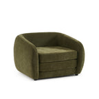 Paz - Sillón - Tela de chenilla verde