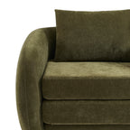 Paz - Sillón - Tela de chenilla verde