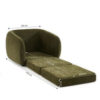 Paz - Sillón - Tela de chenilla verde