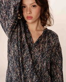 Short Navy Printed Dress Pazur