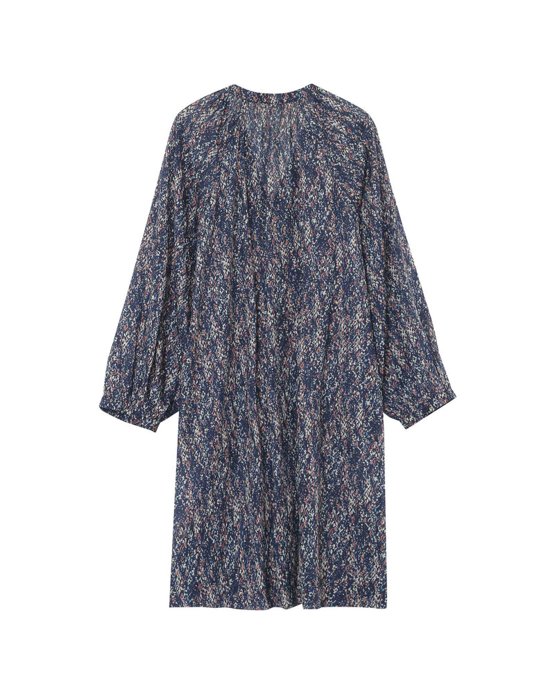 Short Navy Printed Dress Pazur