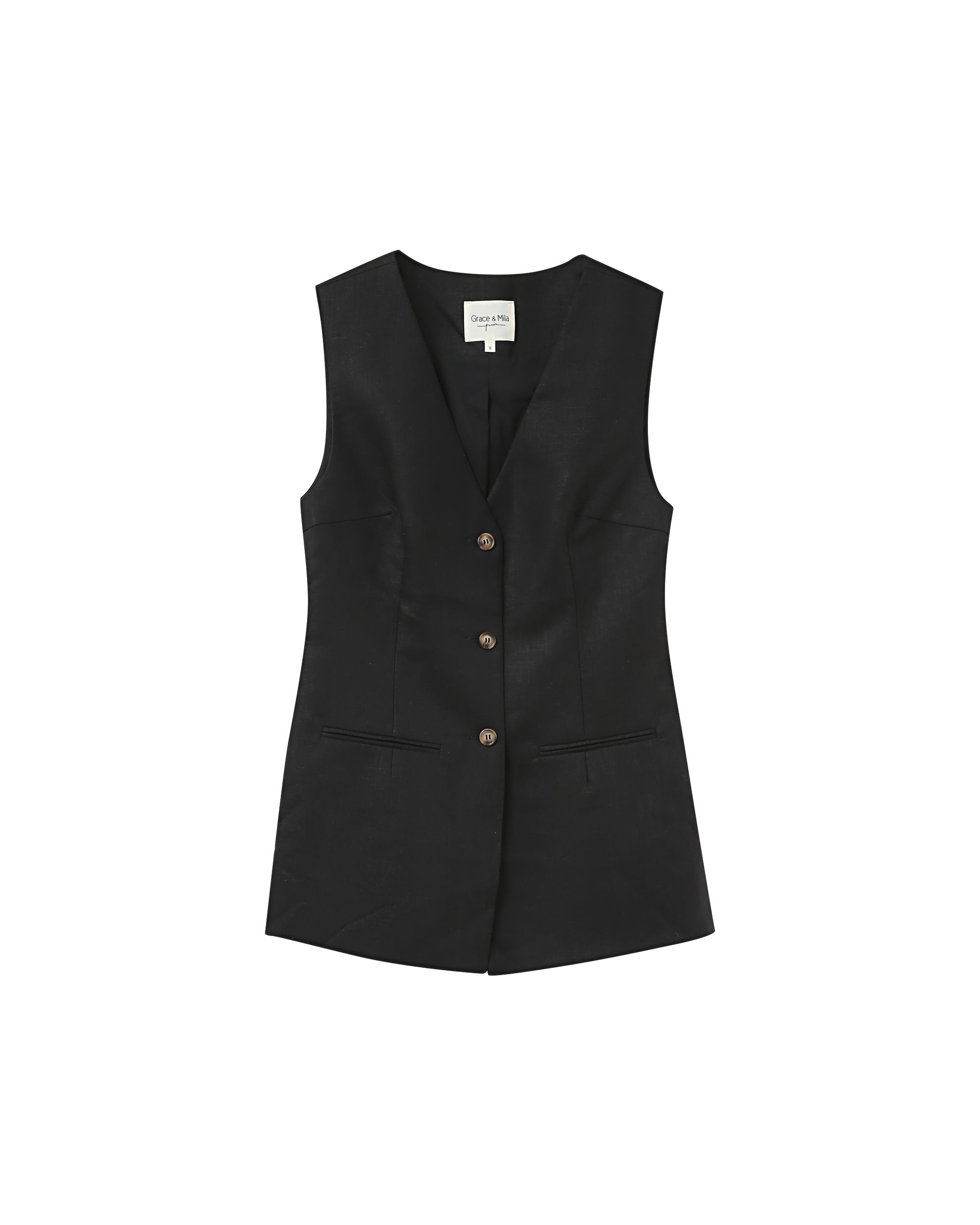 Paz Waistcoat - Black