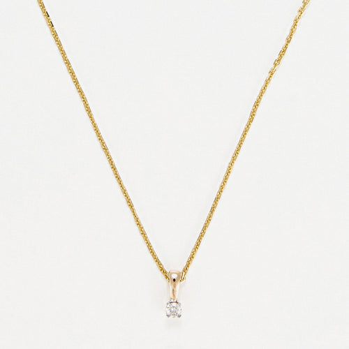 Colgante de diamantes "Mon Diamant Pm": 0.05Ct/1 - Oro amarillo