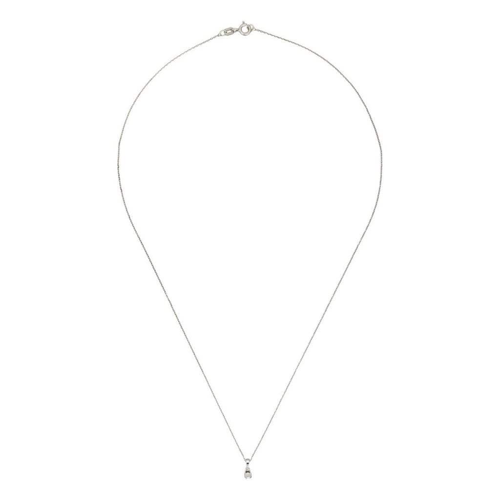 Pendentif "Brillantine" Diamant :0,01Ct/1 - Or Blanc 750/1000