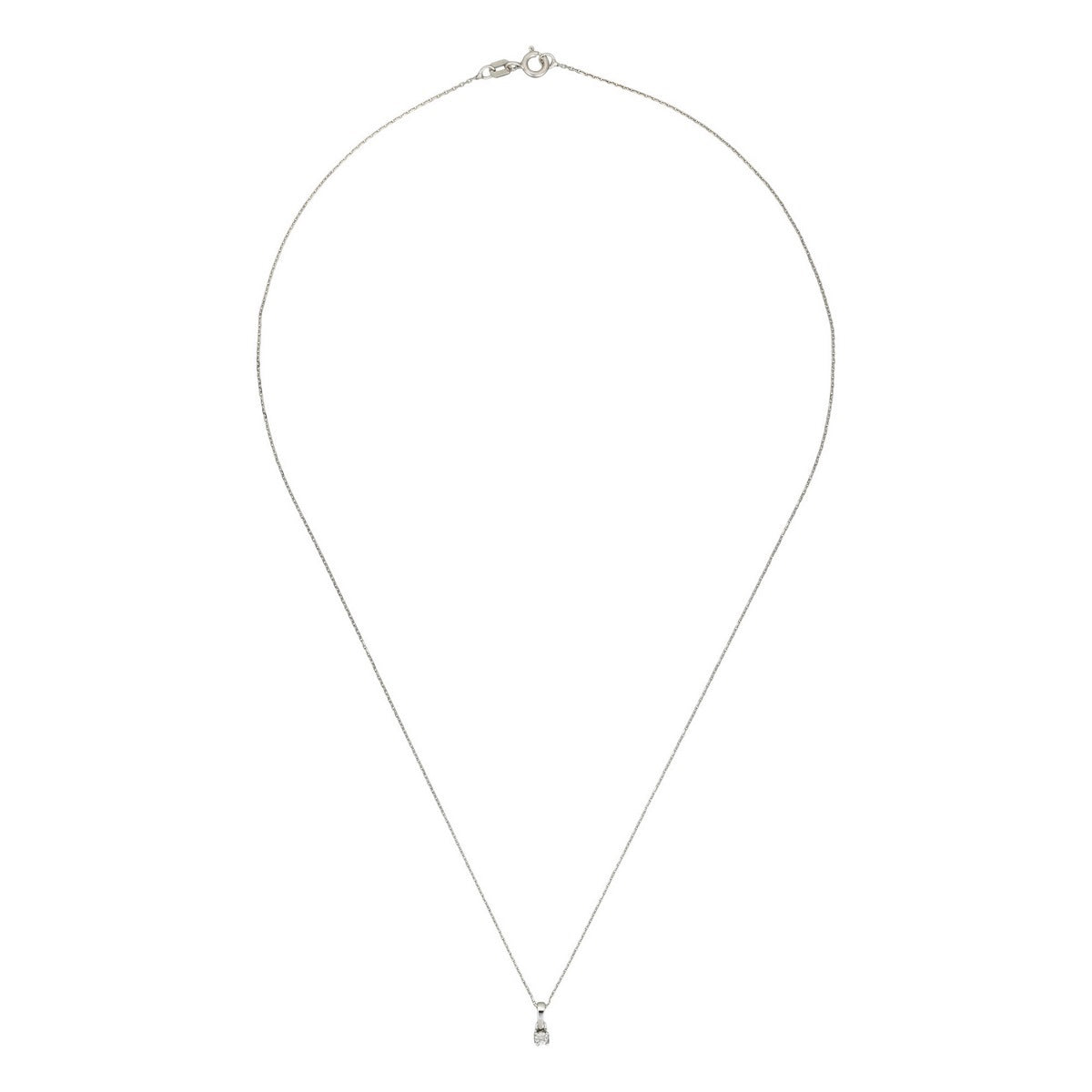 Pendentif "Brillantine" Diamant :0,01Ct/1 - Or Blanc 750/1000