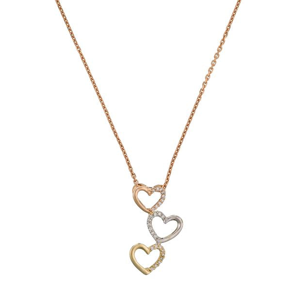 Pendentif "Coeurs De Couleur" Diamants 0,05/27