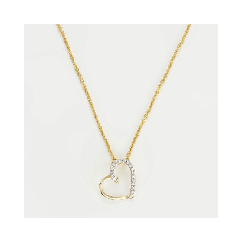 Pendentif "Coeur Précieux" Diamants : 0,05/18 - Or Jaune 375/1000