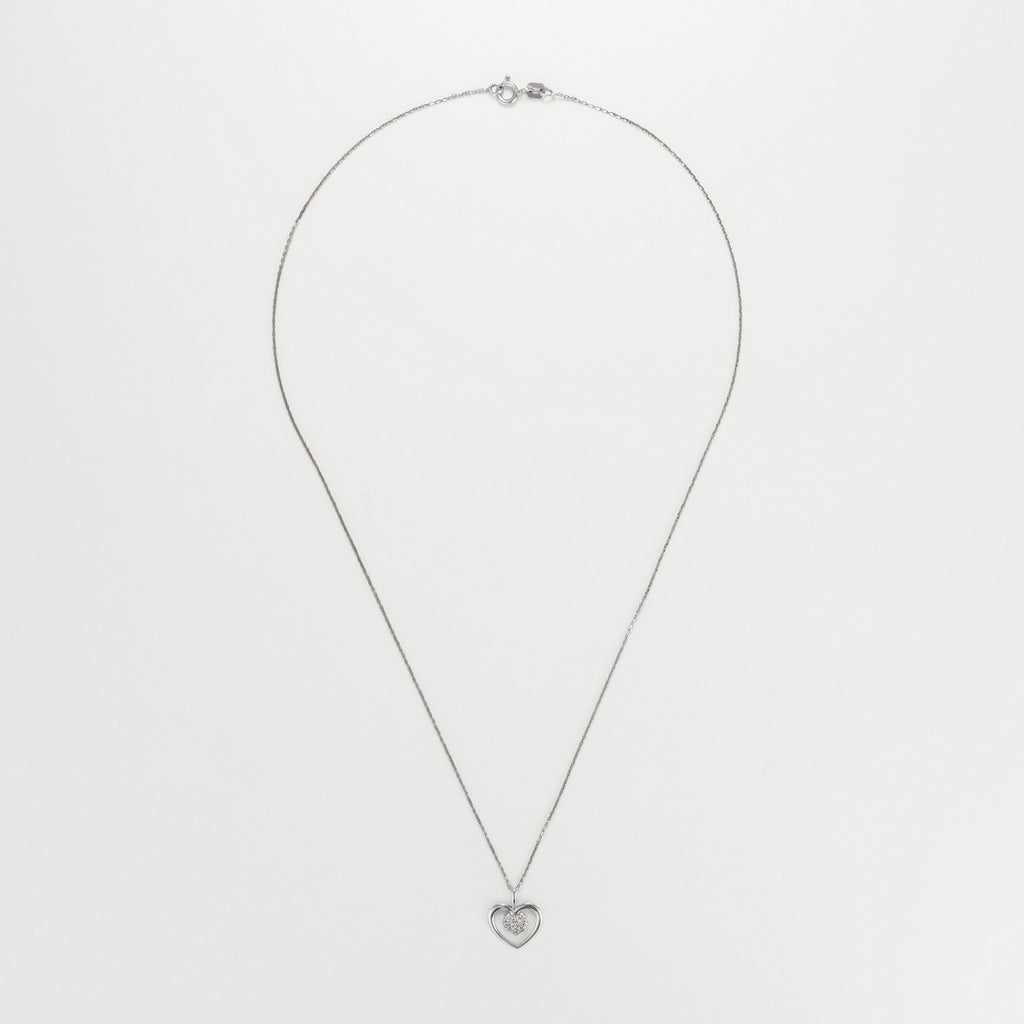 "Tender Heart" Pendant - 375/1000 White Gold