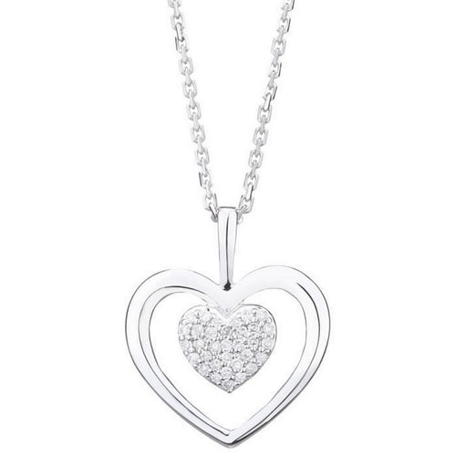 Tenderness Heart" pendant - Gold Blanc 375/1000