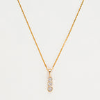 "Mini Trilogy" pendant D0.02Ct/3 - 375/1000 Yellow Gold