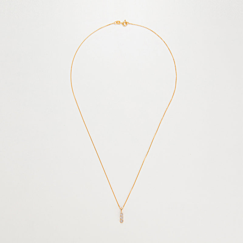 Pendentif "Mini Trilogy" Diamant 0,02Ct/3 - Or Jaune 375/1000