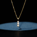 "Mini Trilogy" pendant D0.02Ct/3 - 375/1000 Yellow Gold