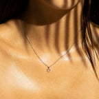 Pendentif Or Blanc 375/1000 "Mini coeur" D:0,04ct/12