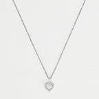 Pendentif Or Blanc 375/1000 "Mini coeur" D:0,04ct/12