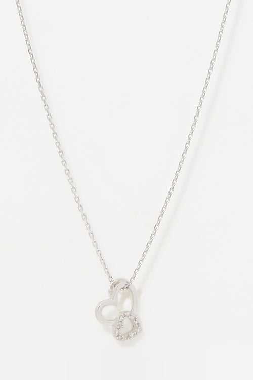 Pendentif "Bi Heart"  Diamant :0,03Ct/10