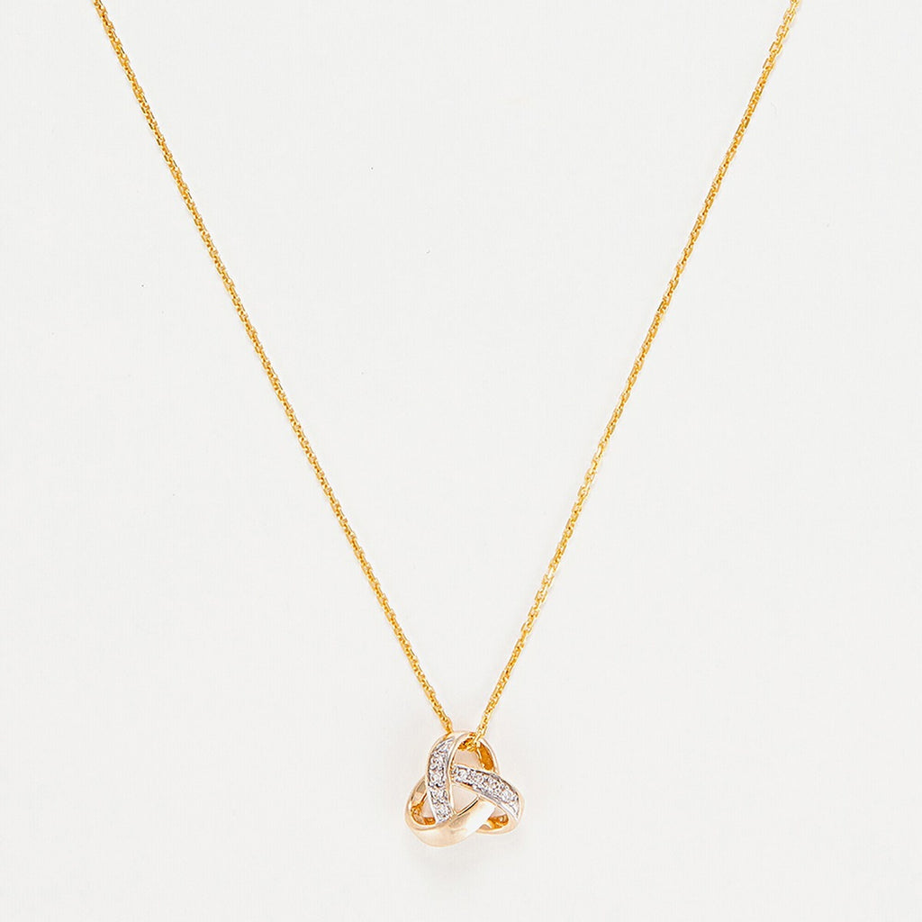 Pendentif "Noeud Elegance" Diamant :0,04Ct/8