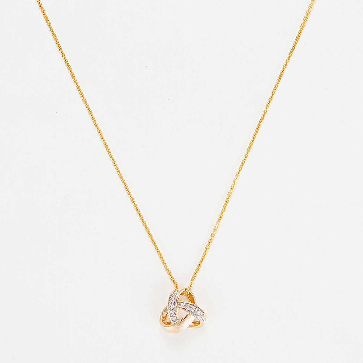 Pendentif "Noeud Elegance" Diamant :0,04Ct/8