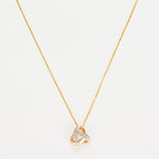 Colgante "Nudo Elegancia" D0.04Ct/8 - Oro amarillo 375/1000