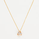 Pendentif "Noeud Elegance" Diamant :0,04Ct/8 - Or Jaune 375/1000