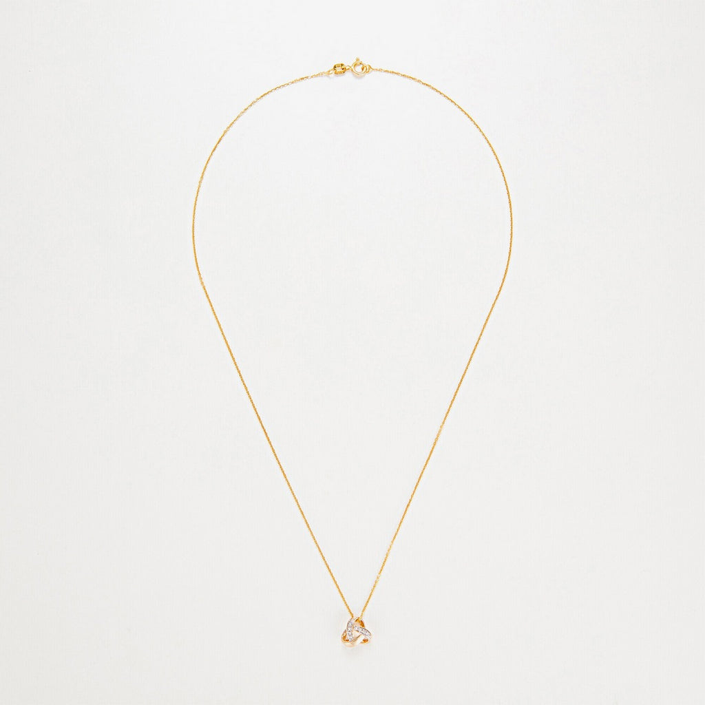 Pendentif "Noeud Elegance" Diamant :0,04Ct/8
