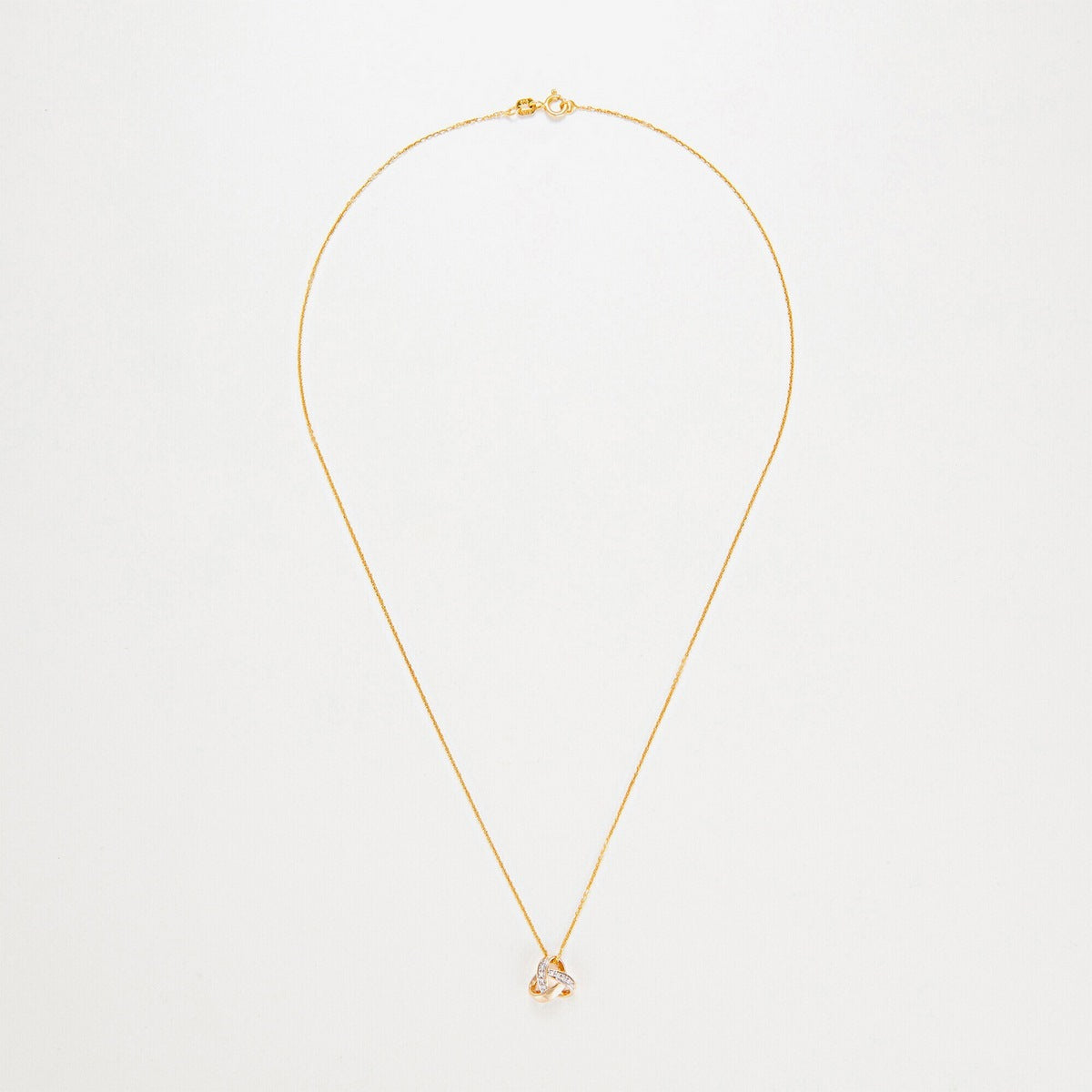 Pendentif "Noeud Elegance" Diamant :0,04Ct/8