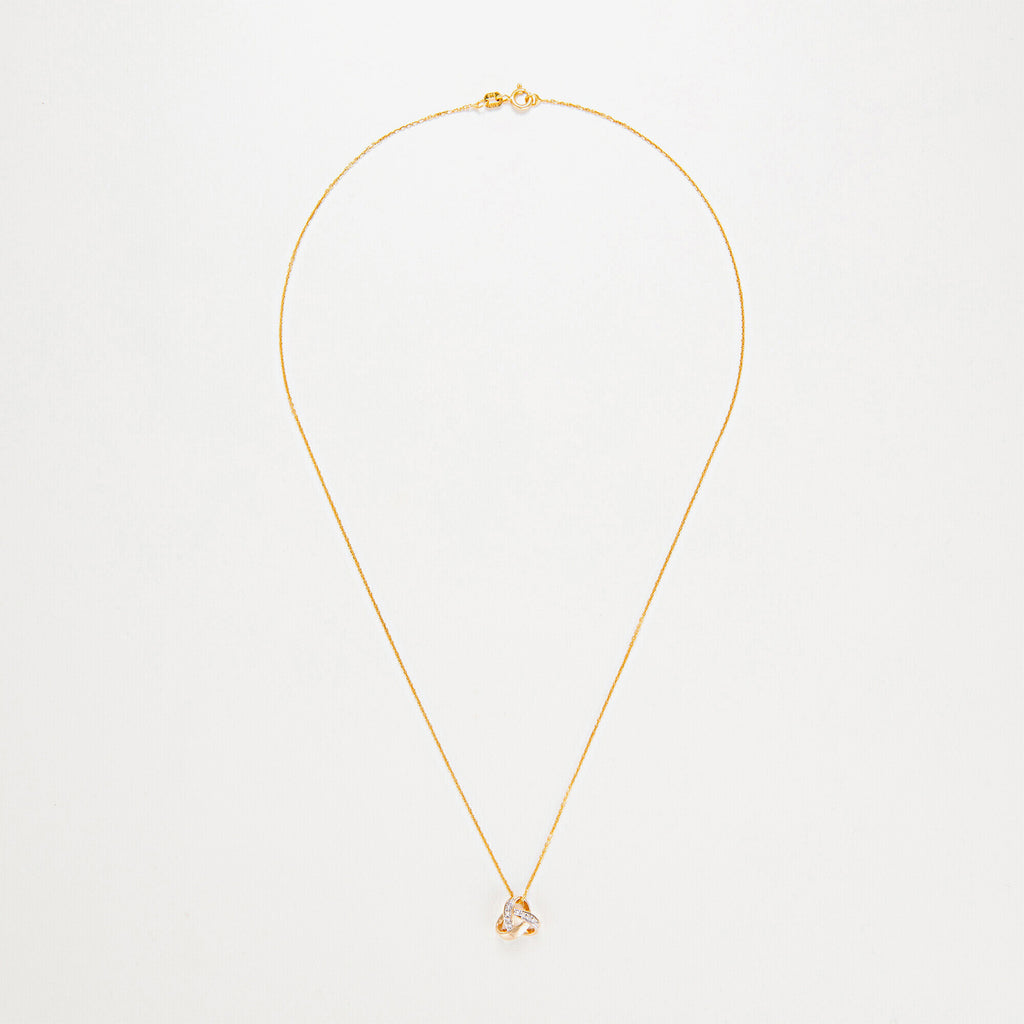 Pendentif "Noeud Elegance"  Diamant :0,04Ct/8